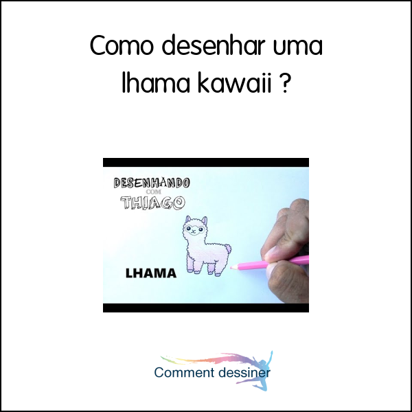 Como desenhar uma lhama kawaii